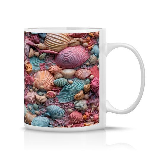 Seashell Ocean Beach Coffee Tea Mug Gift For Family, Friends, Mug for Men Women 11oz