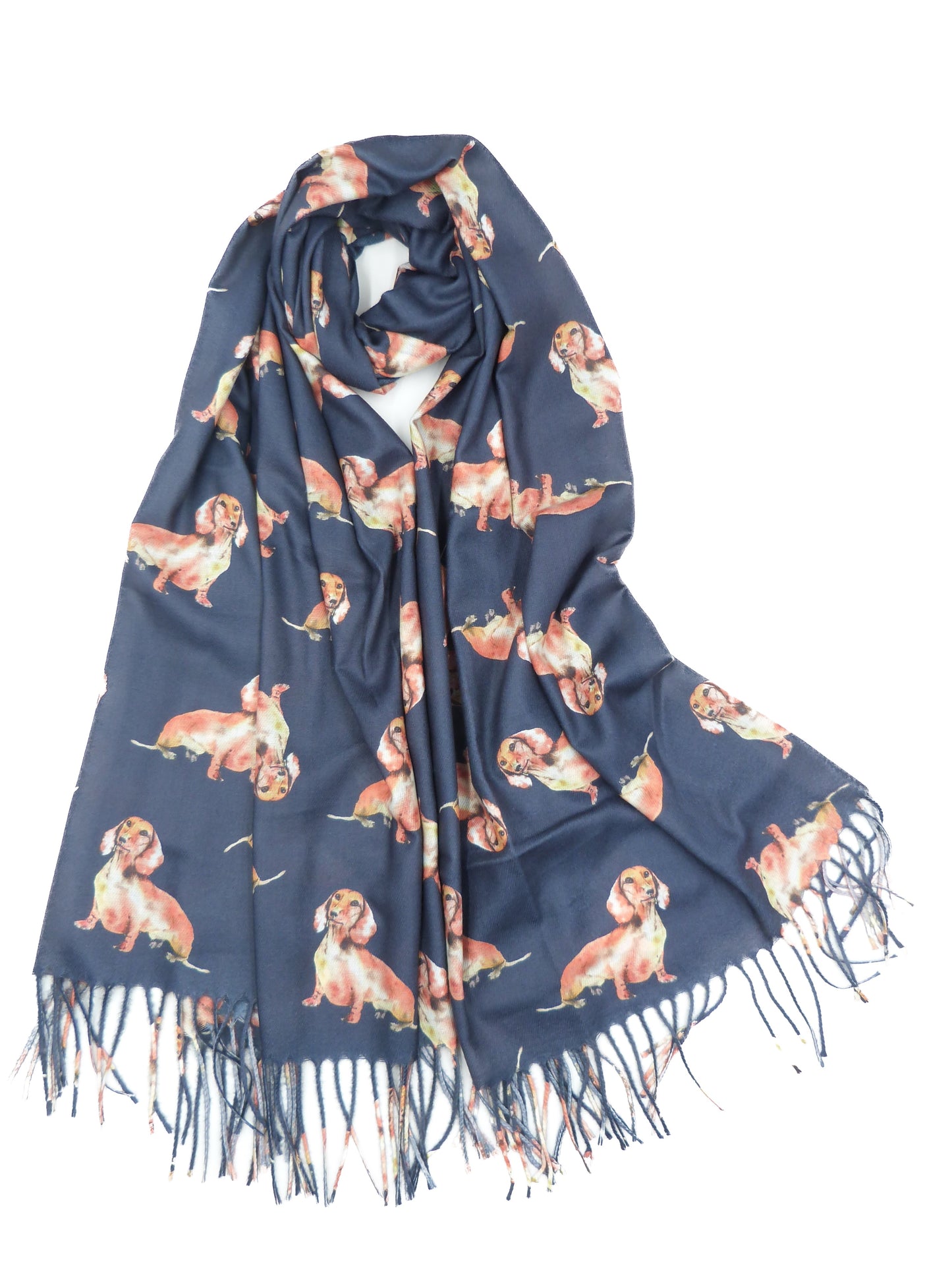 Cute Sausage Dogs Printed Dachshund Soft Pashmina For Dog Lovers