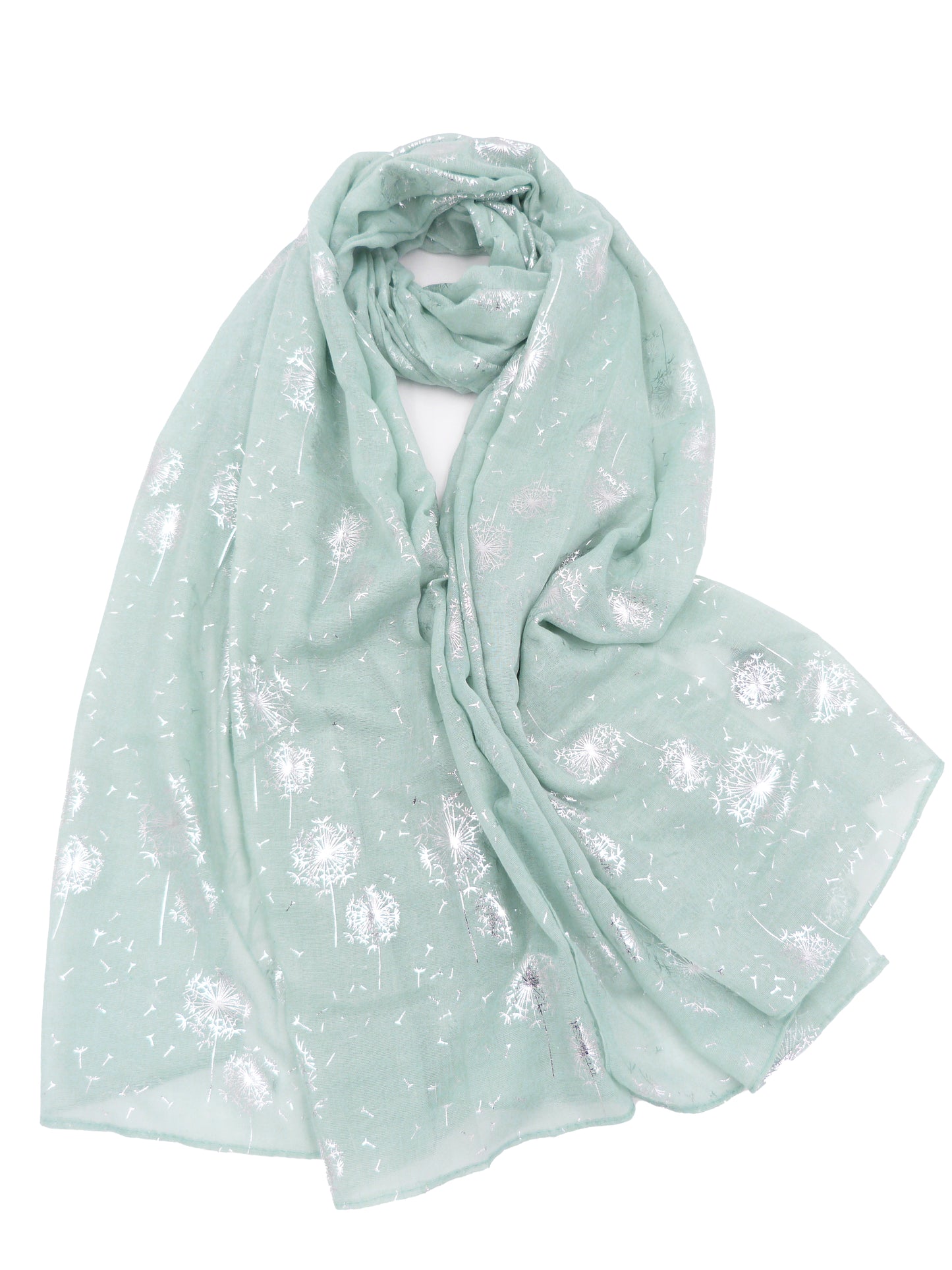 New Glitter Dandelion Print Scarf Come with Gift box