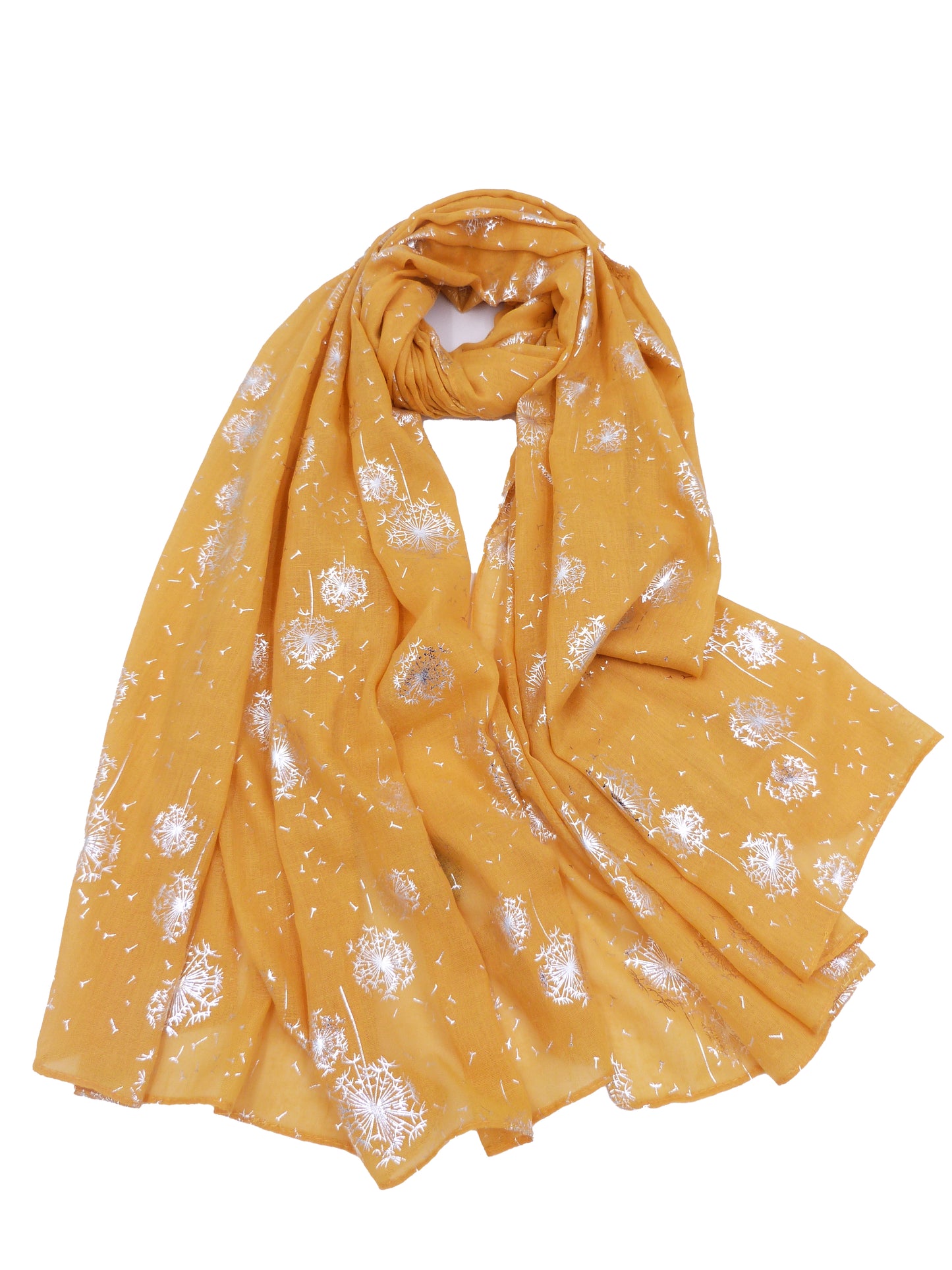 New Glitter Dandelion Print Scarf Come with Gift box