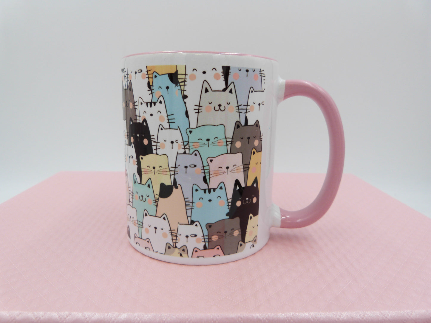 Cute Cat Coffee Tea Mug Gift For Family, Friends, Mug for Men Women 11oz