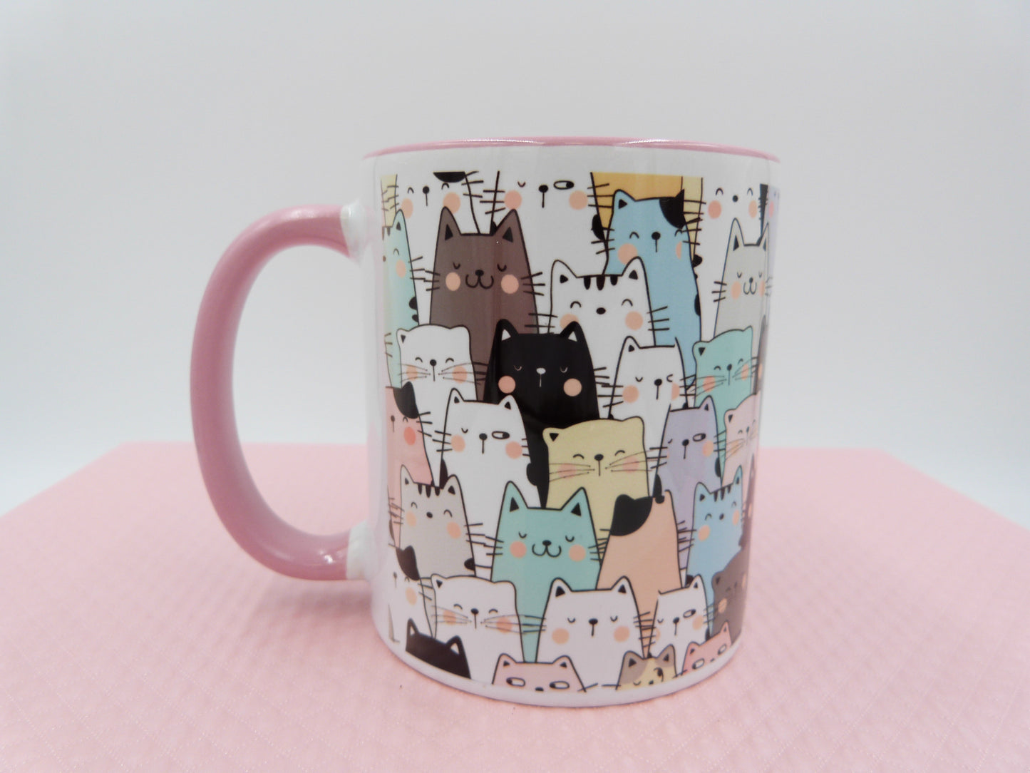 Cute Cat Coffee Tea Mug Gift For Family, Friends, Mug for Men Women 11oz