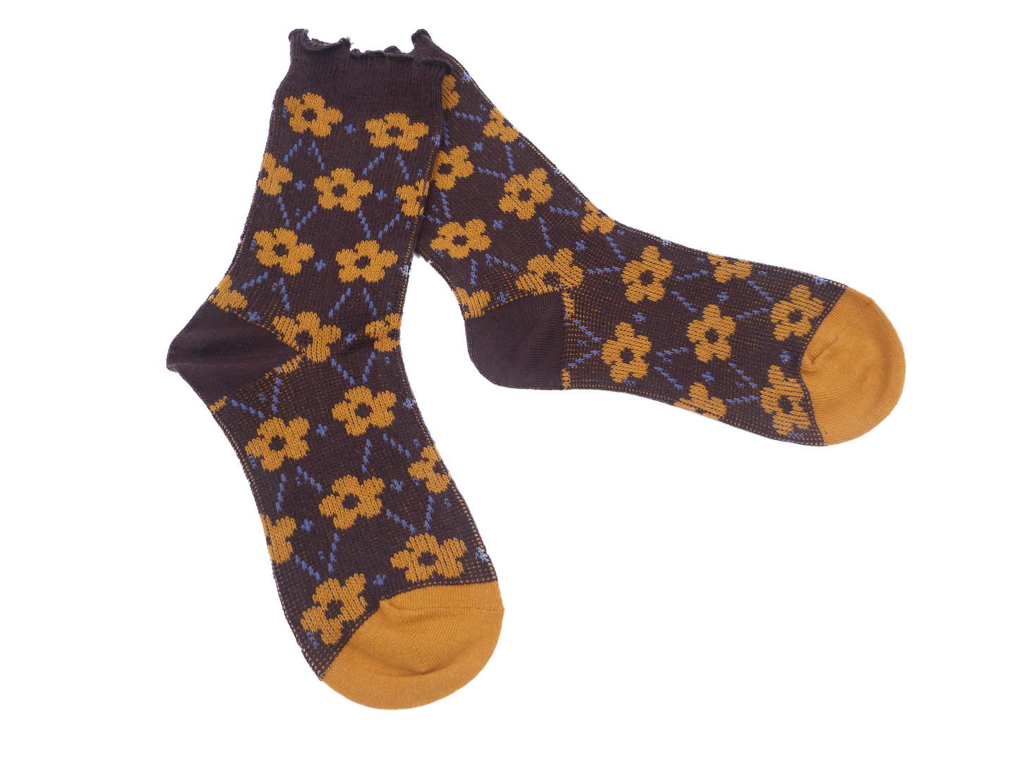 Flower Daisy Tulip Pattern Printed Socks