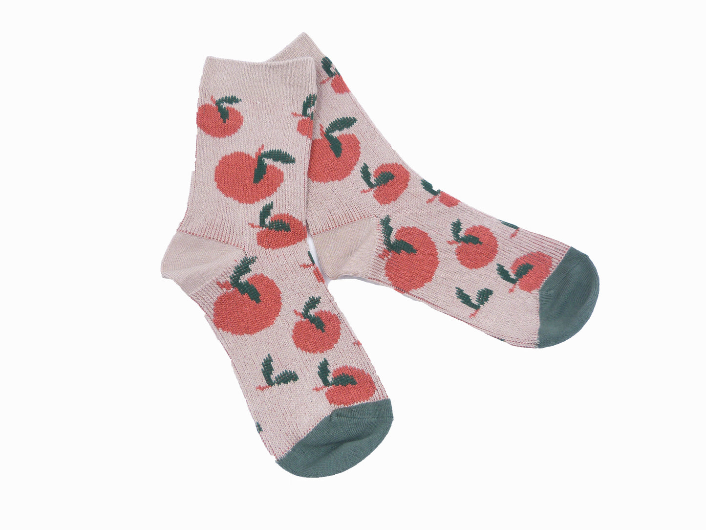 Fruit Cherry Apple Orange Pineapple Pattern Printed Socks