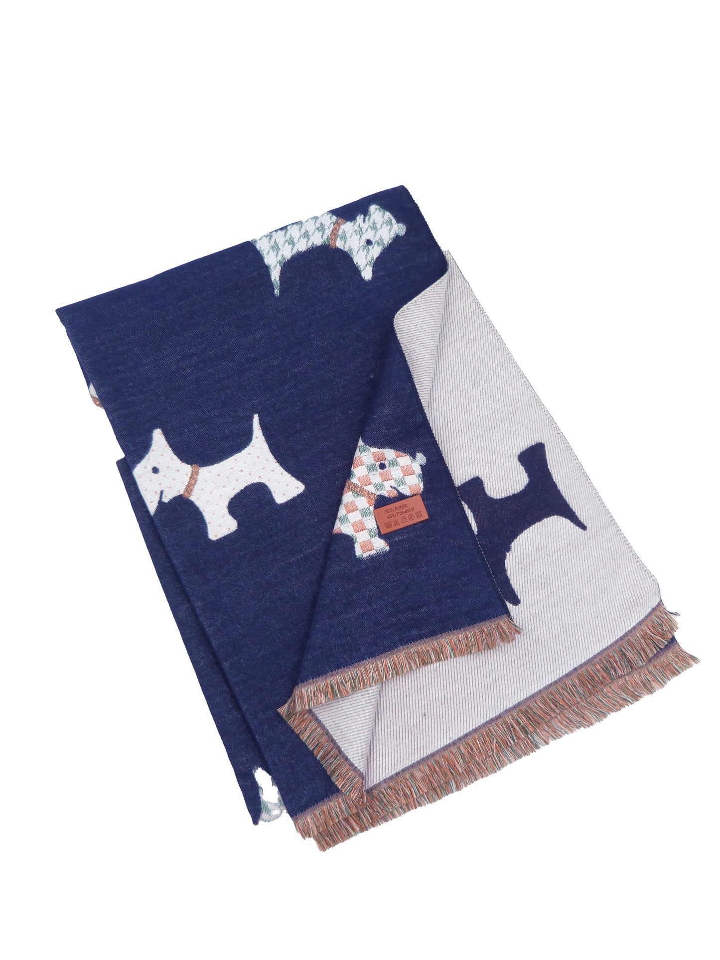 Cashmere Feel  Scottie Terriers Dog Print Winter Scarf Wrap Pashmina Warm Blanket Wrap