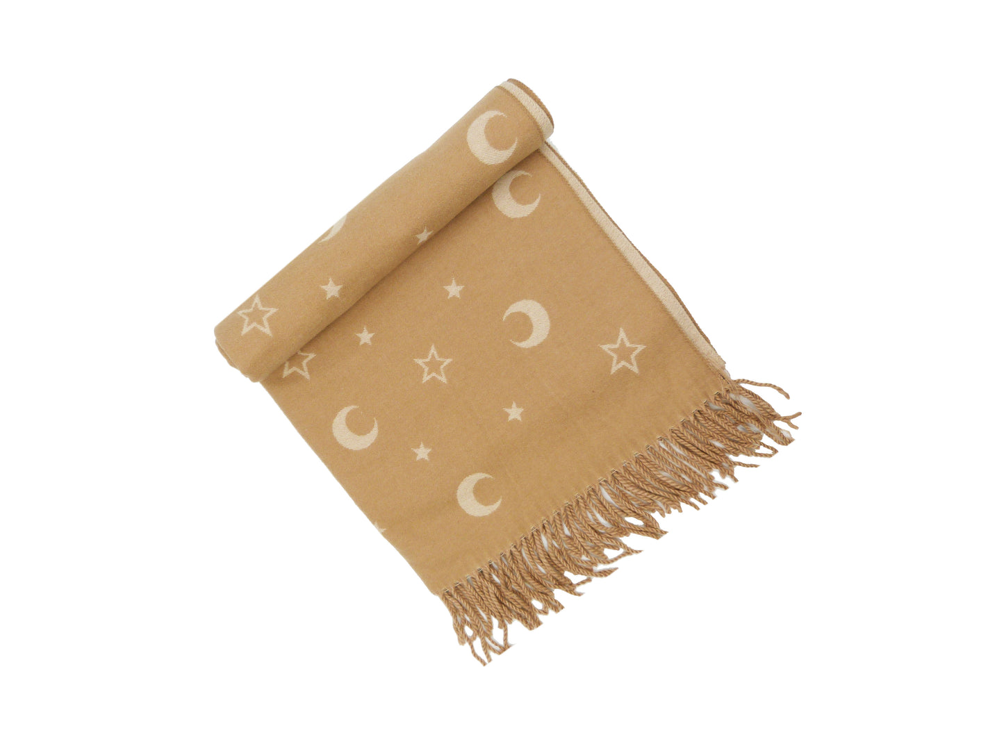 Moon And star Cashmere Print Reversible Pashmina Wrap Scarf With Gift Box