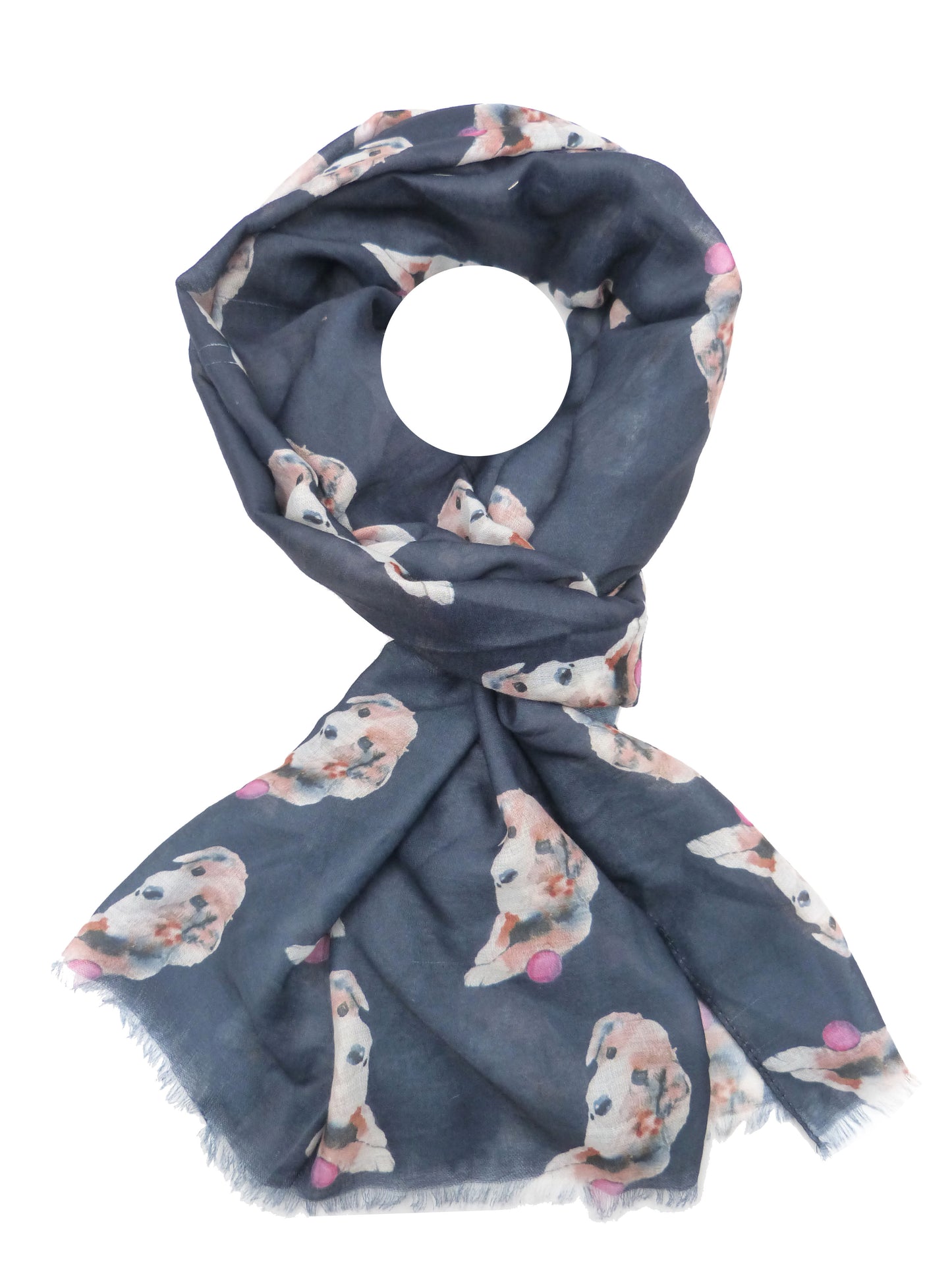 Cute Dog Print Scarf Come With Gift Box