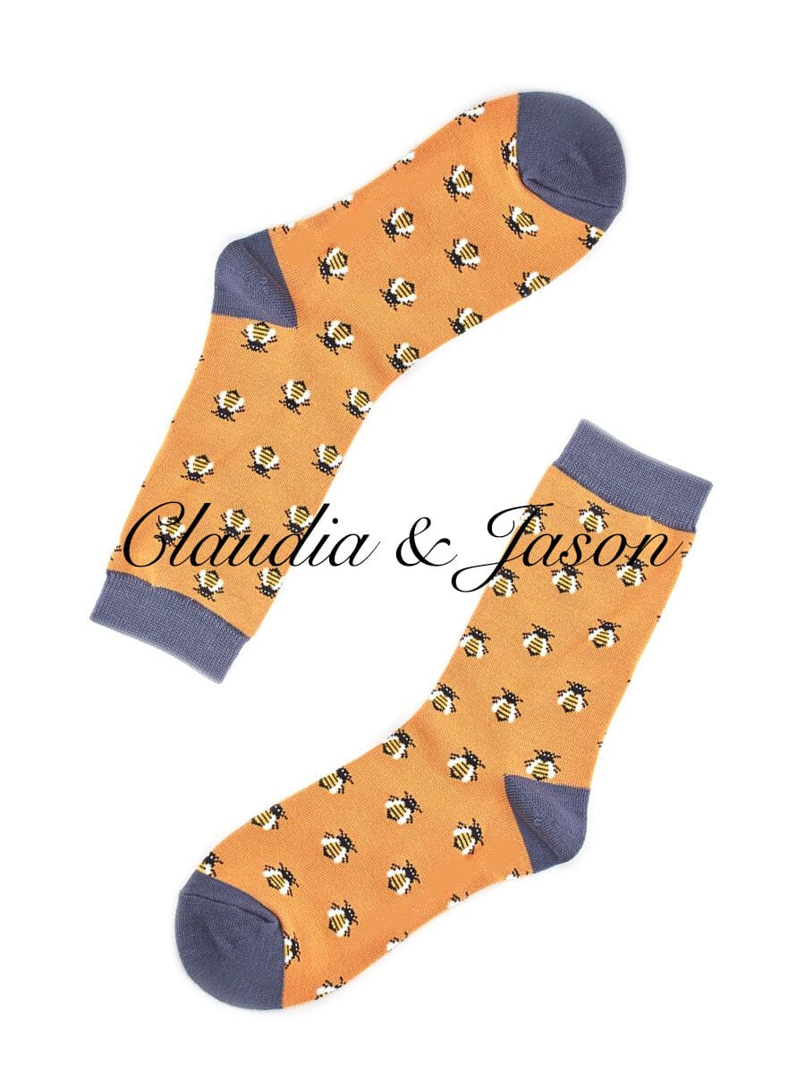 Honey Bees Socks Claudia & Jason Scarfs Mustard 