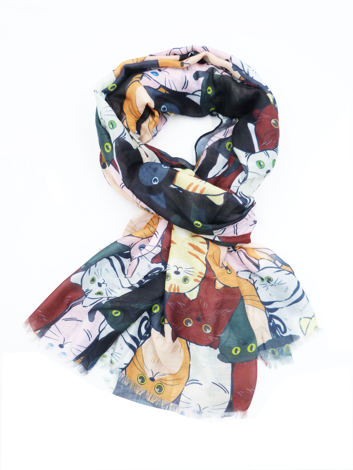 Cute Cats Printed Scarf For Cat Lovers