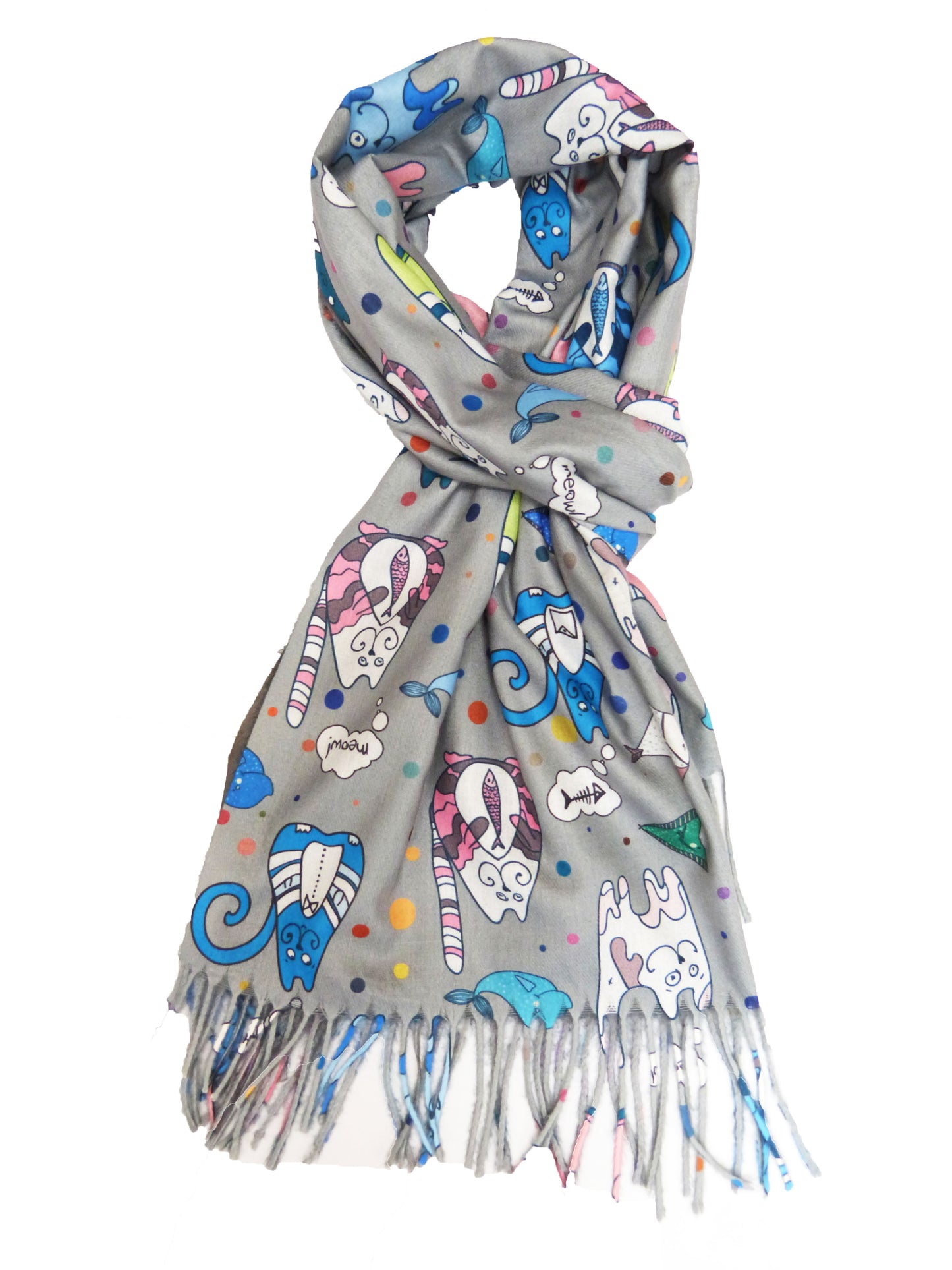 Cute Cats Printed Pashmina For Cat Lovers