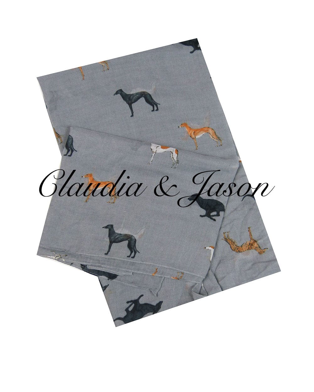Greyhound Patterned Scarf Claudia & Jason Scarfs 