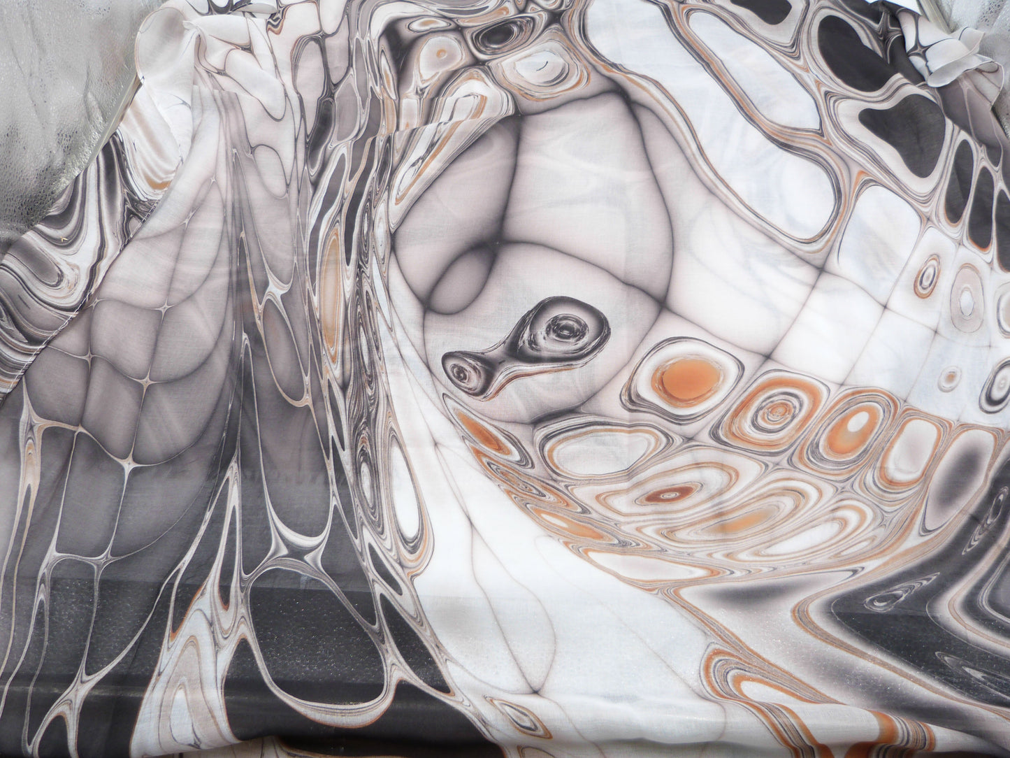 Watercolour Marble Pattern Print Designer Scarf